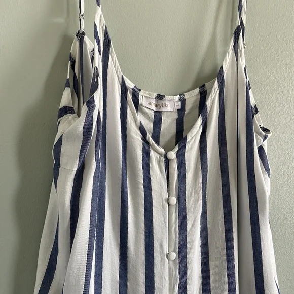 *SOLD* Striped Spaghetti Strapped Top, Size Large - Picture 2 of 5